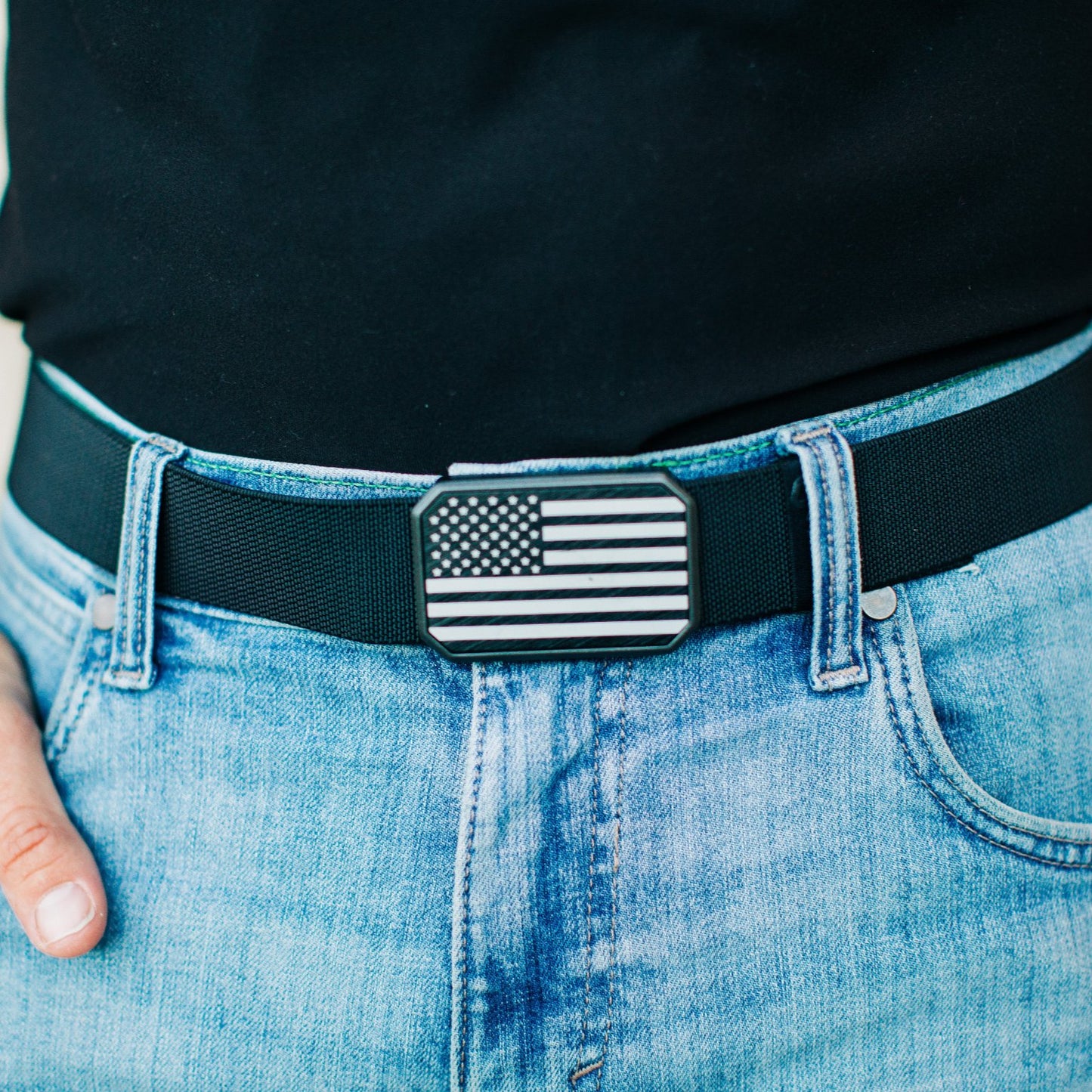 Groove adjustable belt American Flag Design